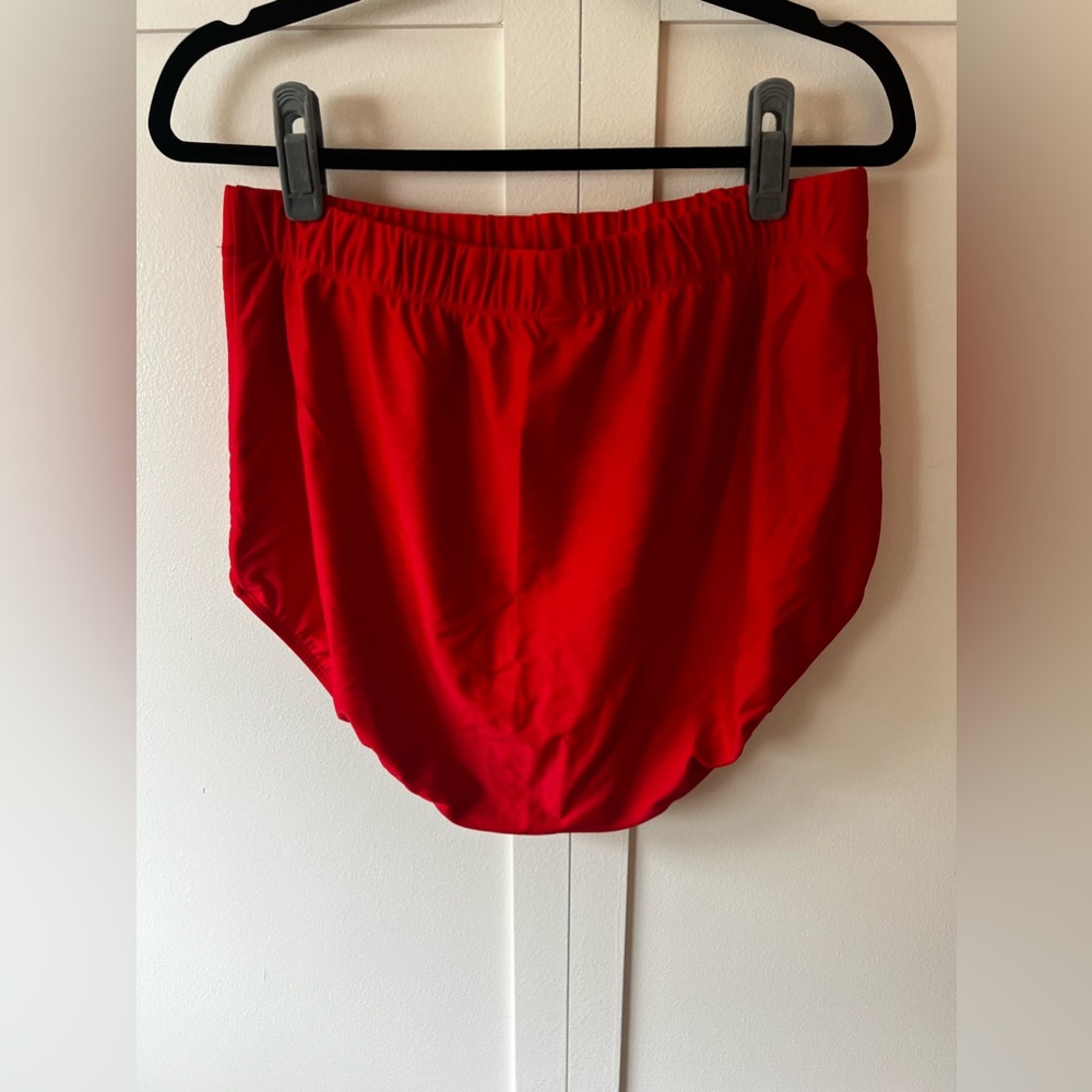 Sea By Monif C Plus Size‎ Red High Waist Bikini Bottom Size 16 - Picture 7 of 11